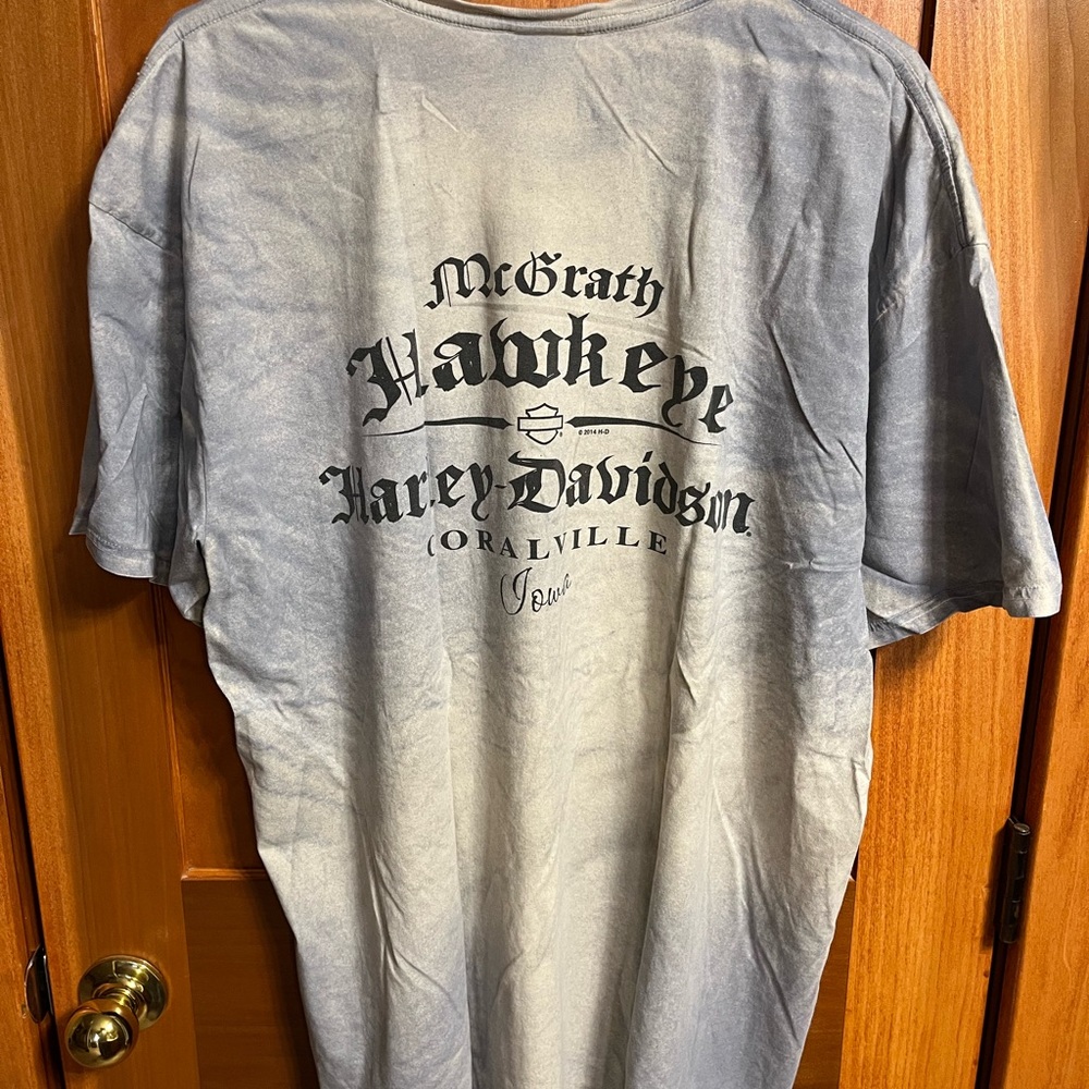 Harley-Davidson Vintage Light Blue Men's Tee - Picture 2 of 5